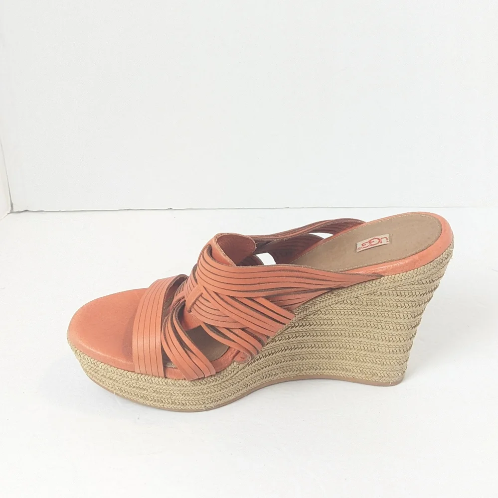 UGG Orange leather Melinda Wedges - Picture 3 of 16